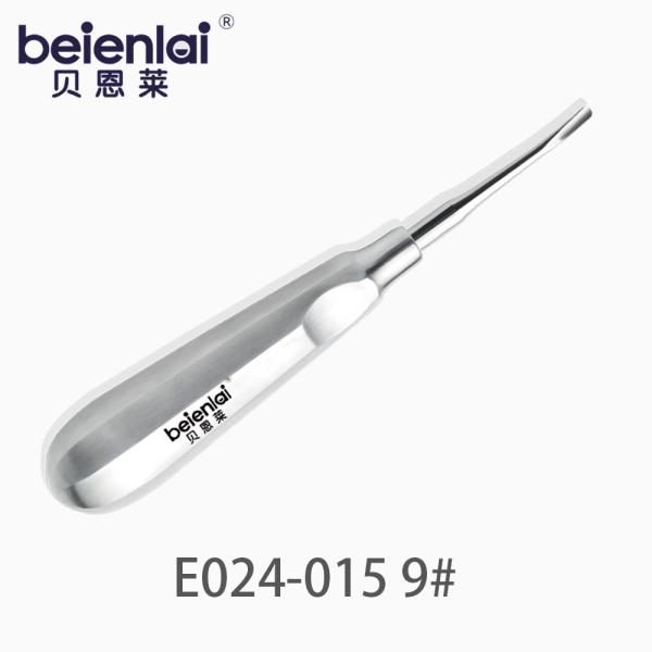 Benlai Dental Elevator E024-015 KXB 9#, Curved 2.5 Tip, Hollow Octagonal Handle